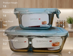Borosilicate Glass Lunch Box Set