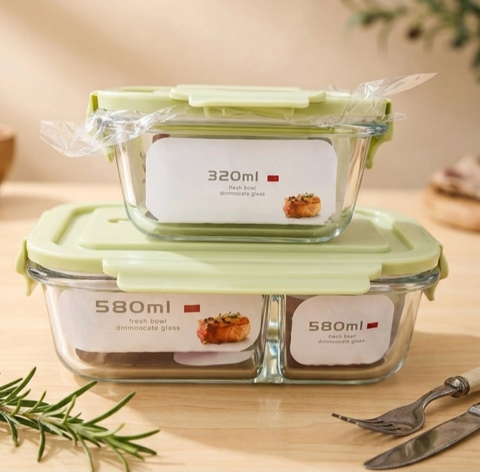 Borosilicate Glass Lunch Box Set