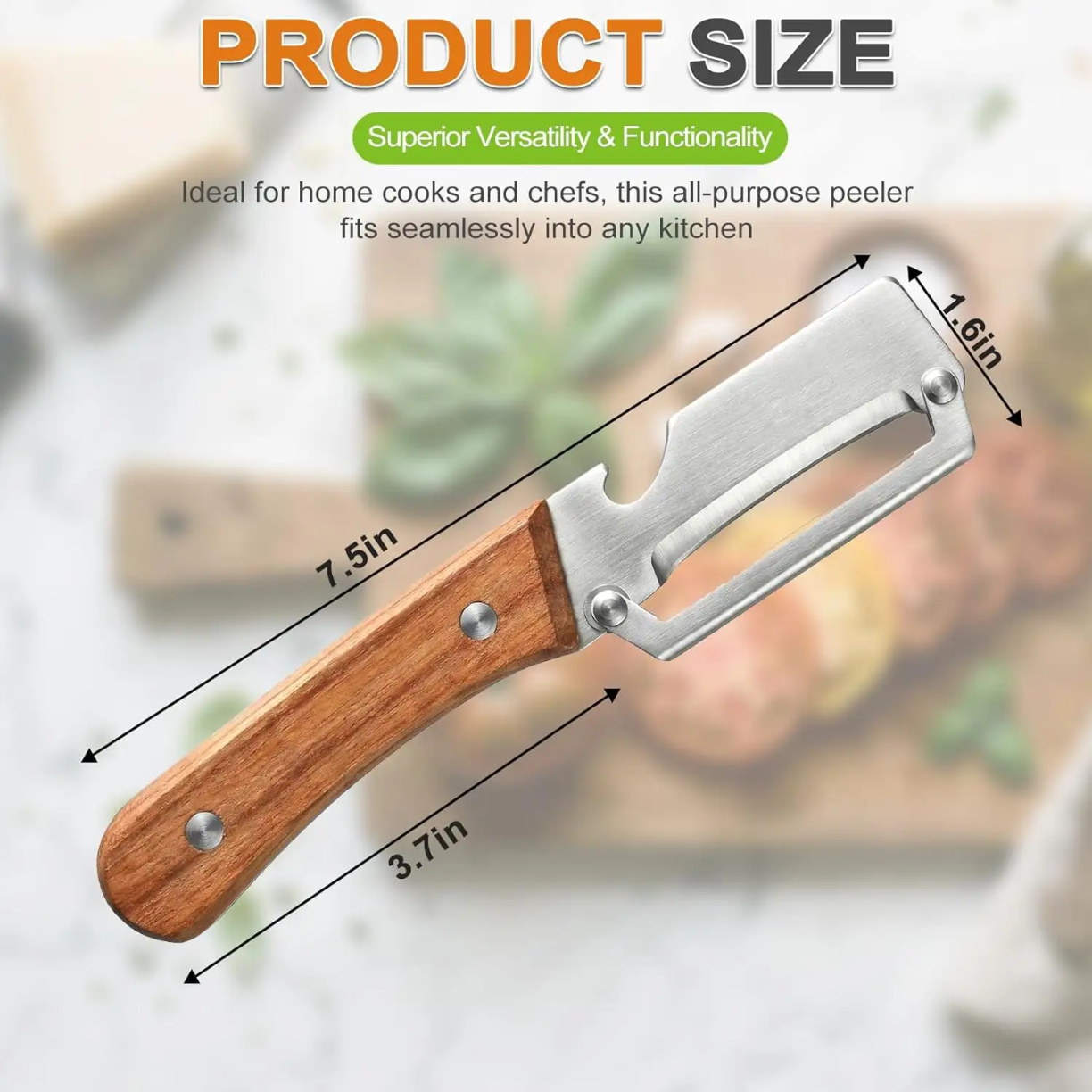 2-in-1 Stainless Steel Kitchen Peeler & Opener
