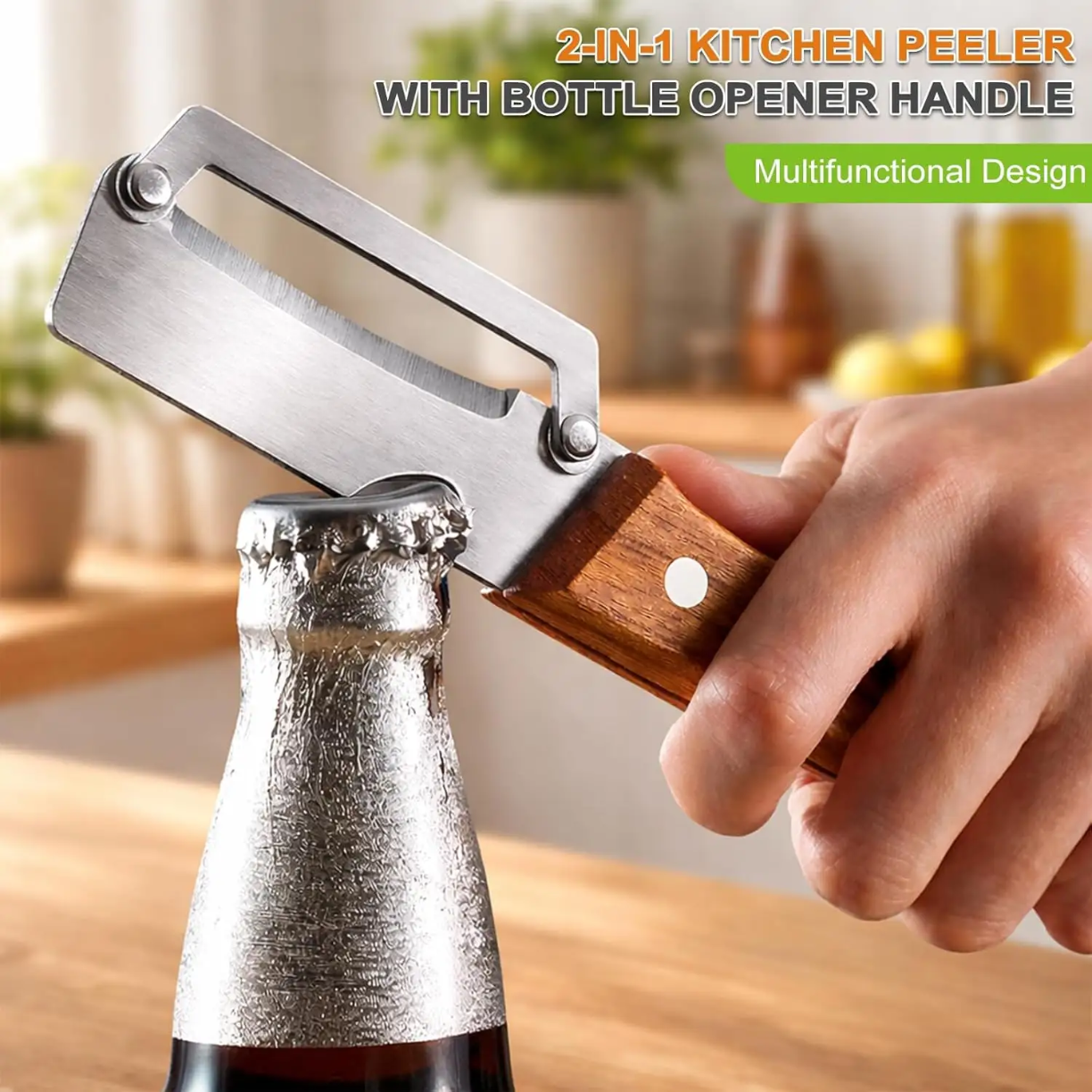 2-in-1 Stainless Steel Kitchen Peeler & Opener