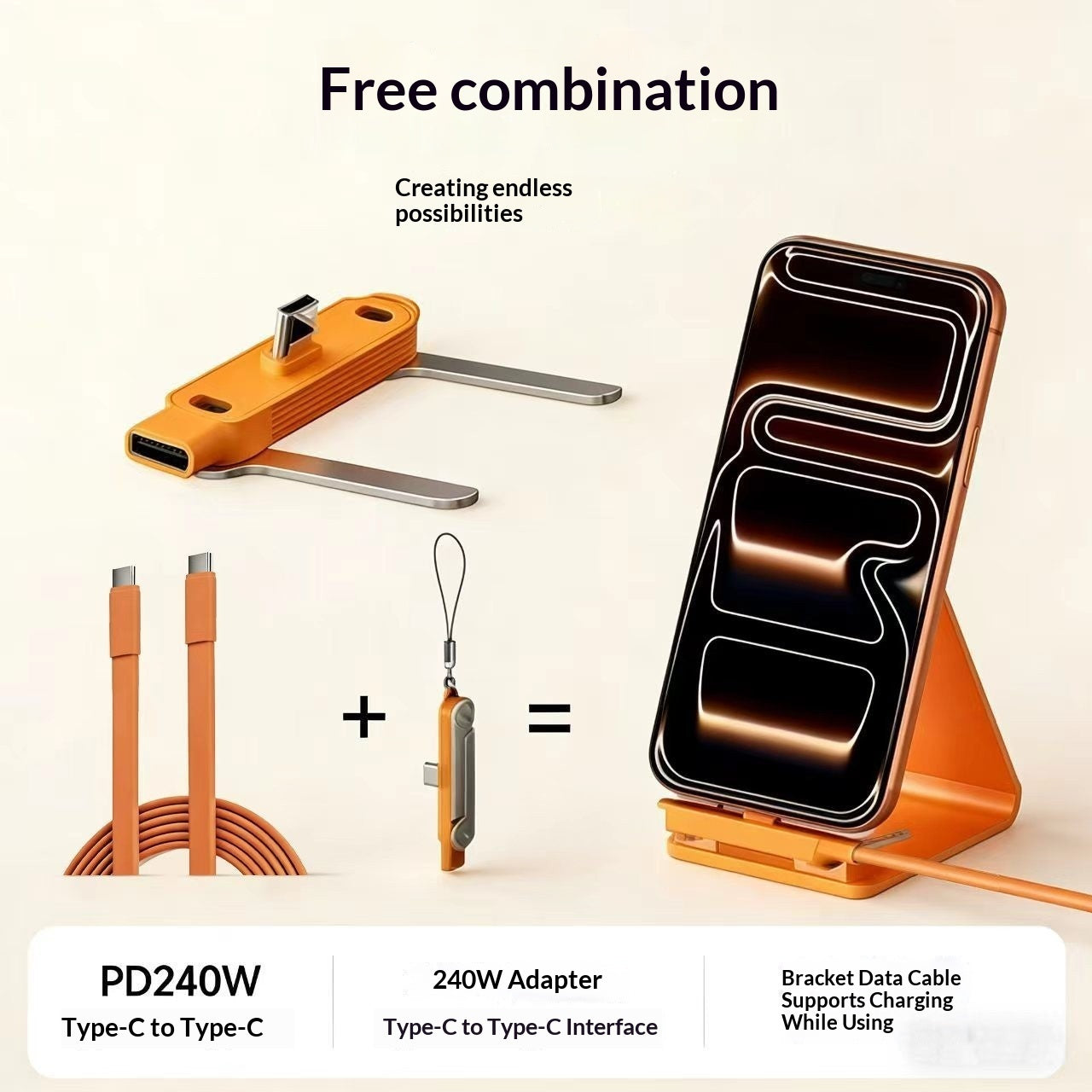Silicone Dual Type-C Fast Charging Cable