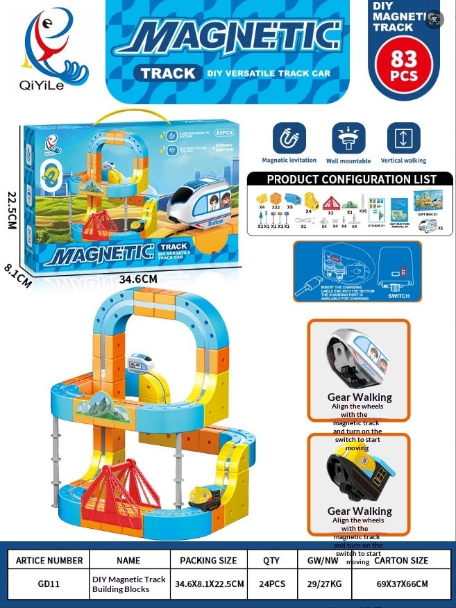 Magnetic Track Car Toy Set