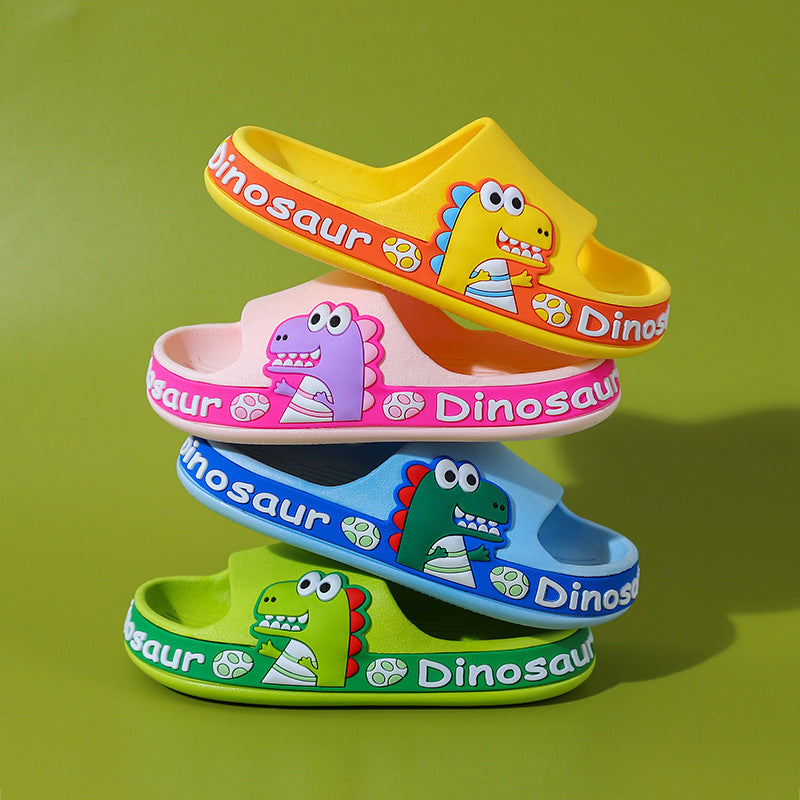 Kids Cartoon Dinosaur Slippers