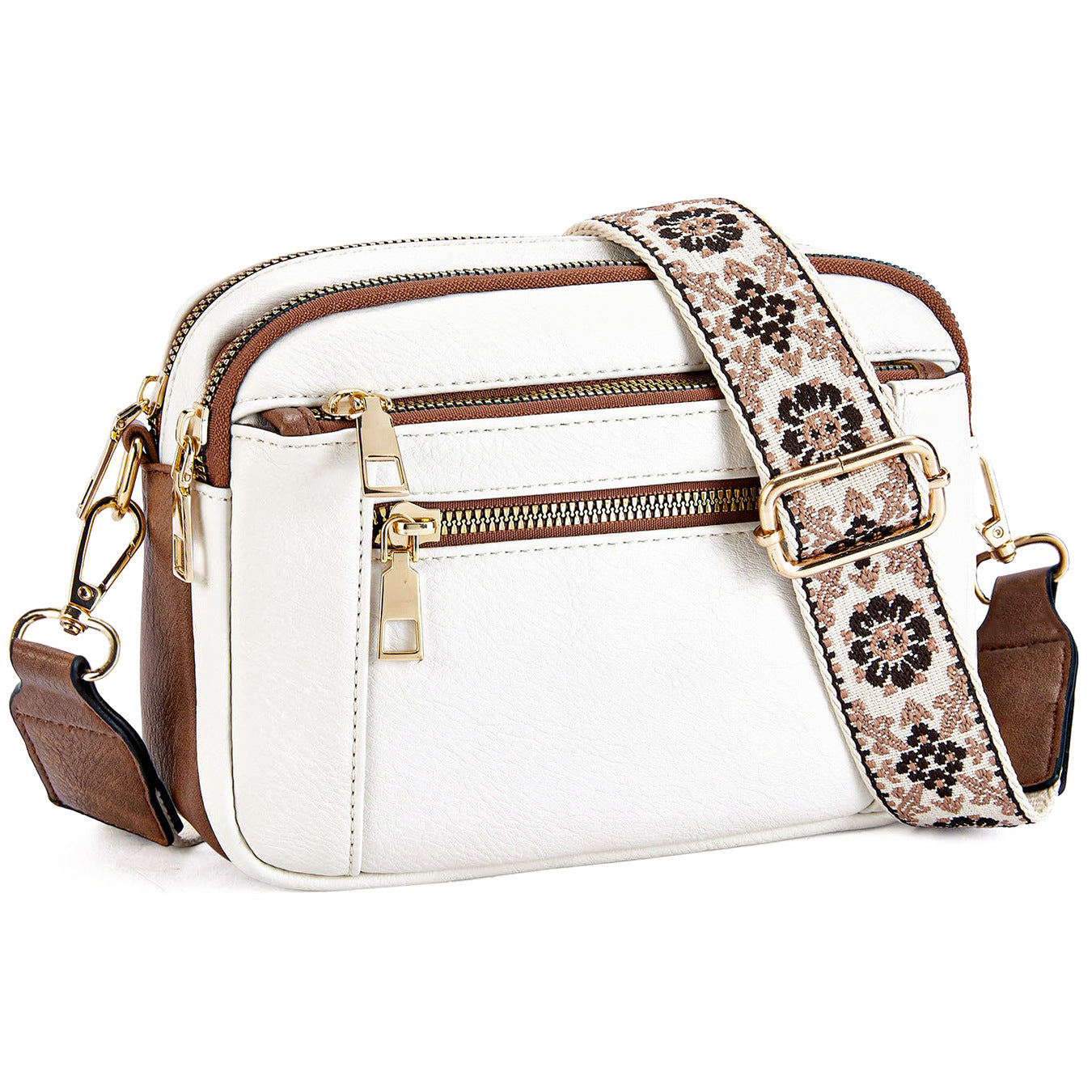 Women’s Triple-Zip Crossbody Bag