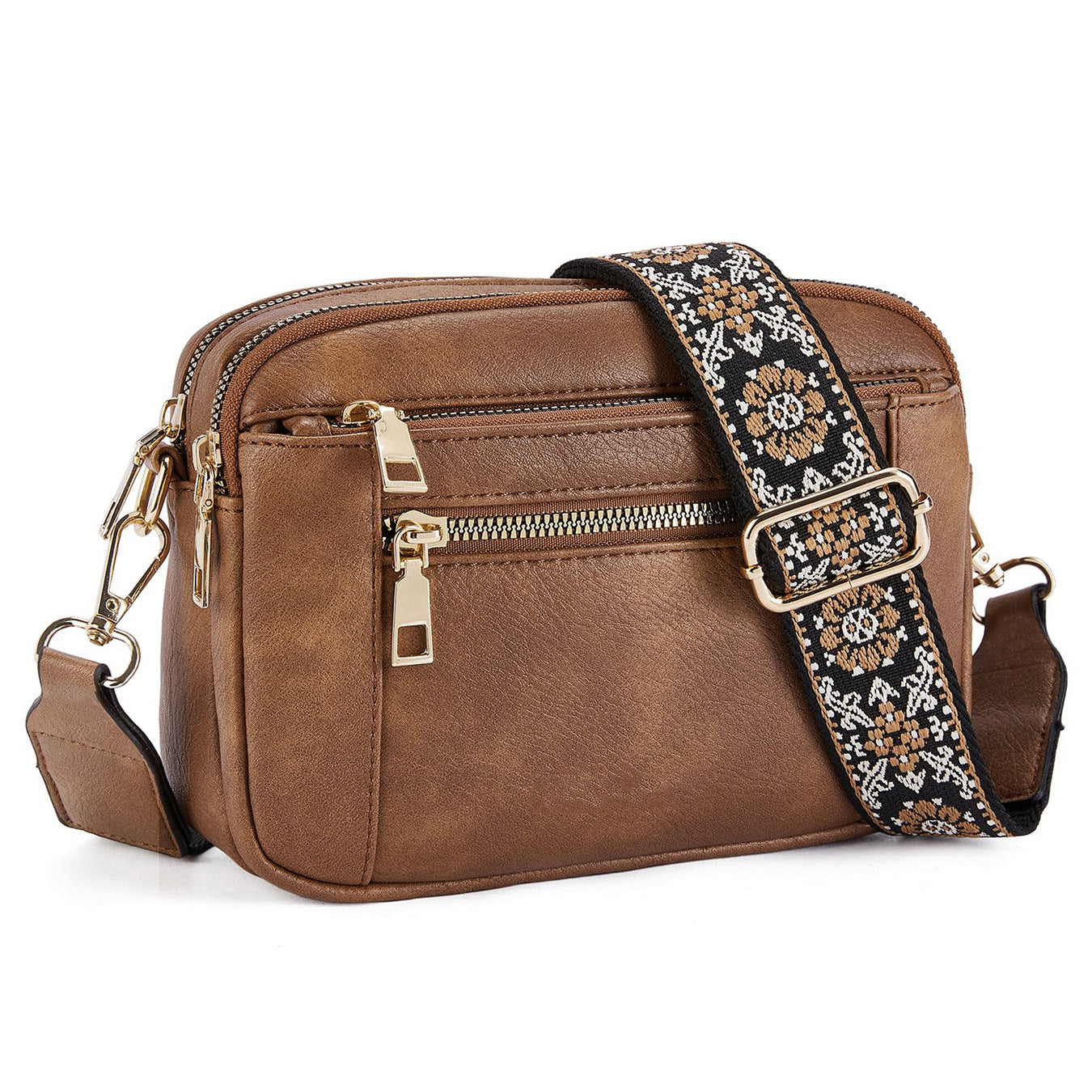 Women’s Triple-Zip Crossbody Bag