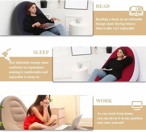 Portable Inflatable Sofa Chair with Foot Stool