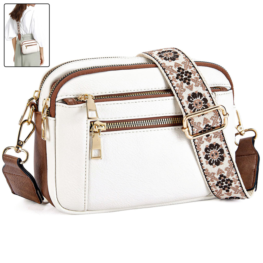 Women’s Triple-Zip Crossbody Bag