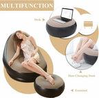 Portable Inflatable Sofa Chair with Foot Stool