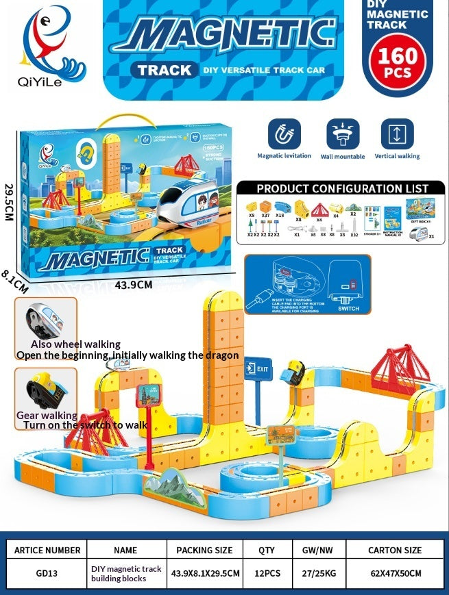Magnetic Track Car Toy Set