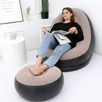 Portable Inflatable Sofa Chair with Foot Stool