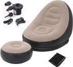 Portable Inflatable Sofa Chair with Foot Stool