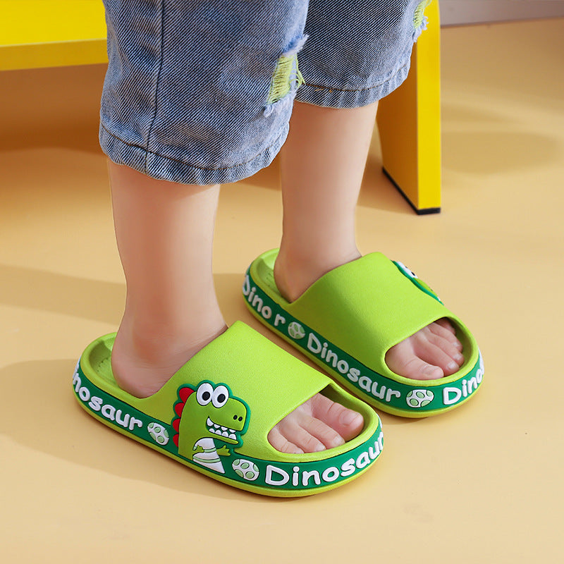 Kids Cartoon Dinosaur Slippers