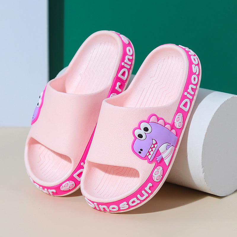 Kids Cartoon Dinosaur Slippers