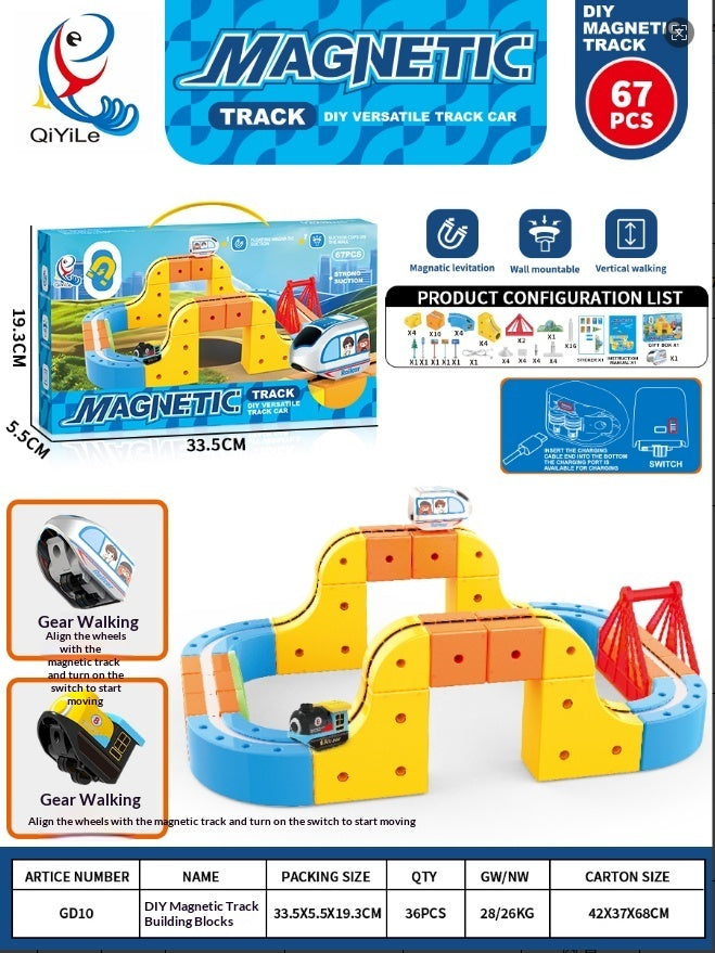Magnetic Track Car Toy Set