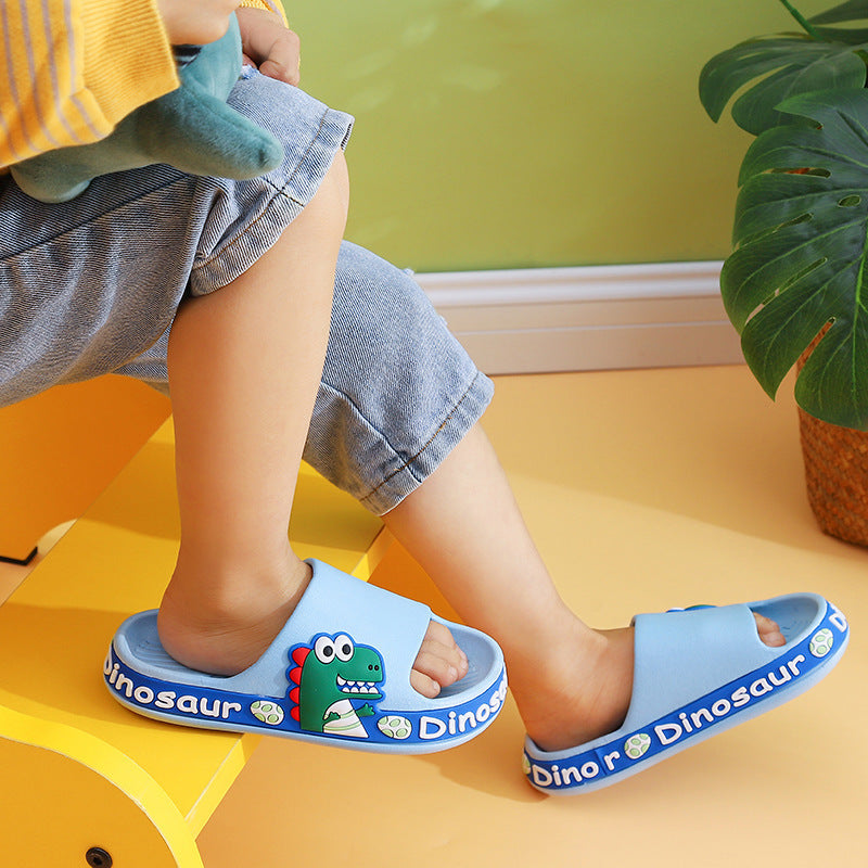 Kids Cartoon Dinosaur Slippers