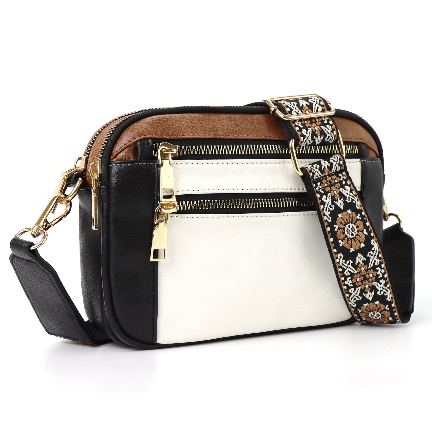 Women’s Triple-Zip Crossbody Bag