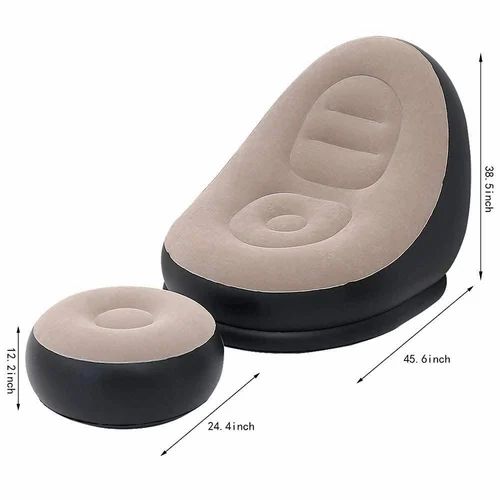Portable Inflatable Sofa Chair with Foot Stool