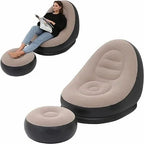 Portable Inflatable Sofa Chair with Foot Stool