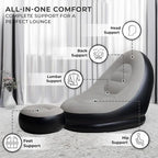 Portable Inflatable Sofa Chair with Foot Stool